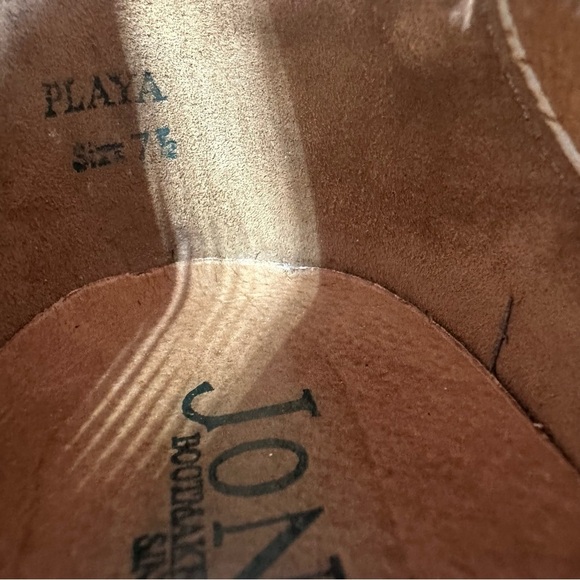 Jones Bootmaker Loafers Shoes Men's 7.5 Playa Tan Suede England Preppy Leather - Picture 11 of 14